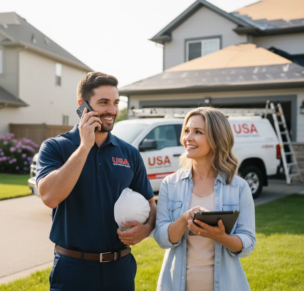 USA Roof Repair Experts customer support in Crete